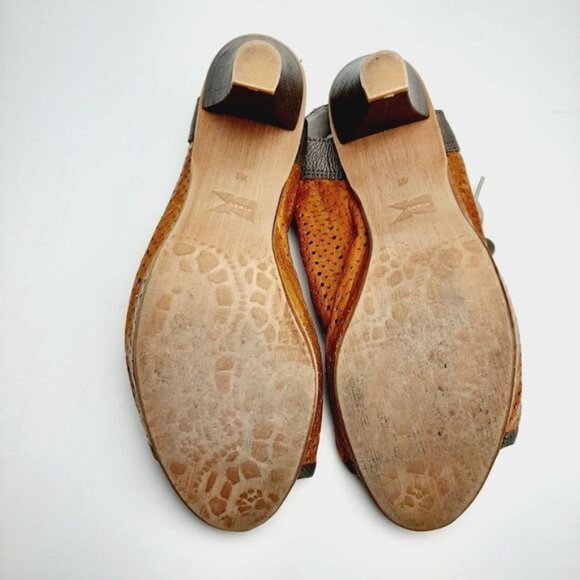 DKODE Peep-Toe Lace-up Perforated Leather High Heels Sz 10 | Eur 41 - Picture 14 of 14